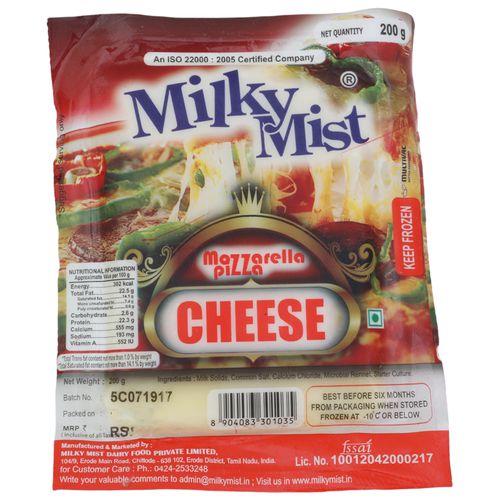 Milky Mist Cheese - Mozzarella Pizza, 200 g Pouch